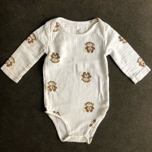 Aden by Aden + Anais monkey onesie 0-3m